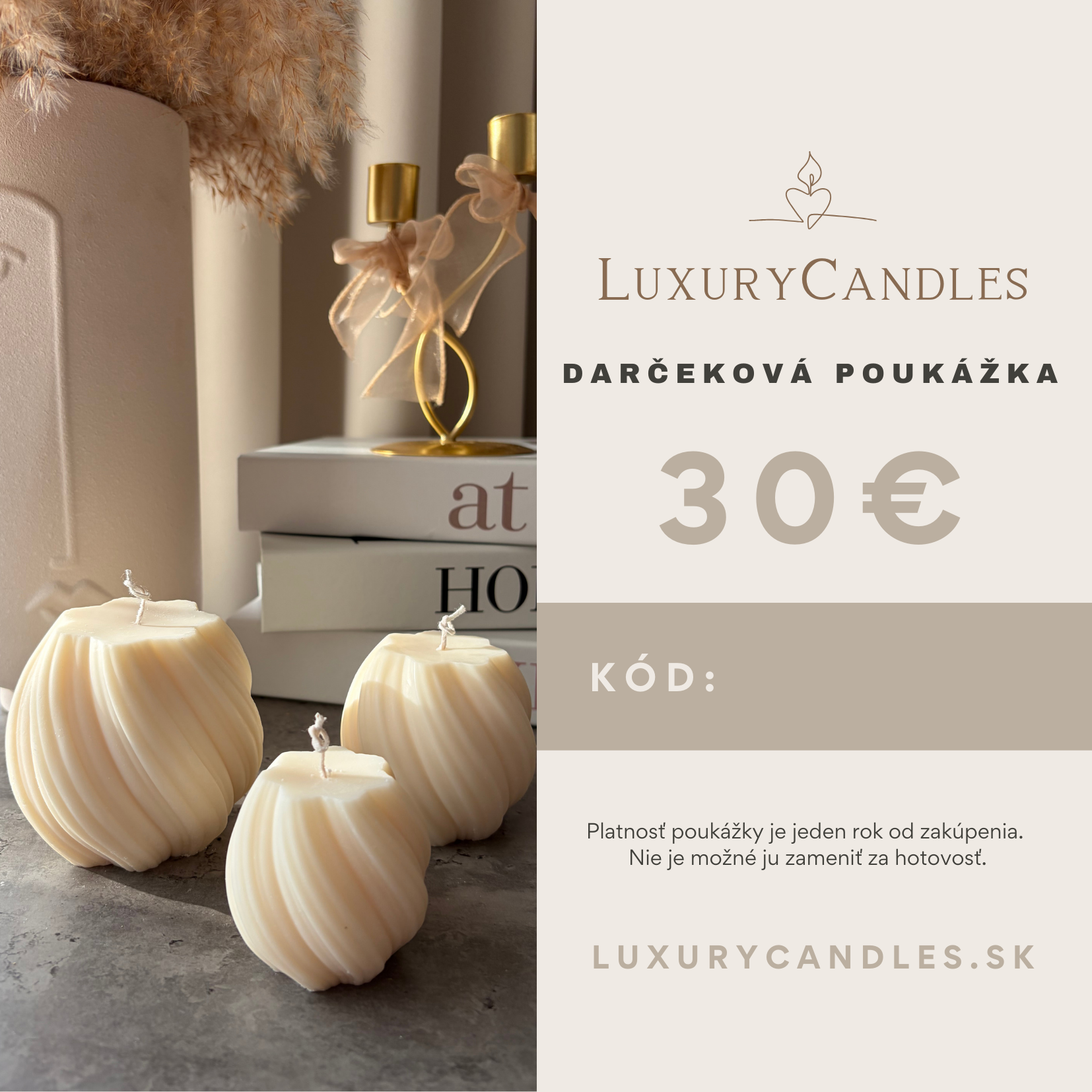 Dárkový poukaz v hodnotě 30 EUR