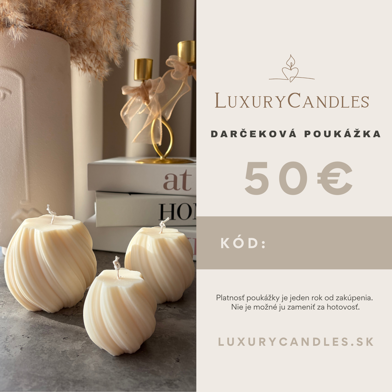 Dárkový poukaz v hodnotě 50 EUR