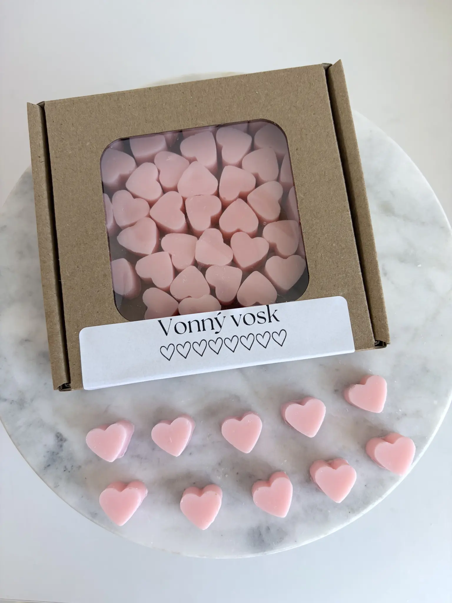 Vonný vosk Srdíčko - růžová