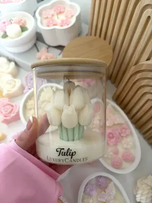 Tulipánová kytička ve skle - Image 4