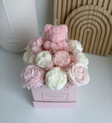 Flowerbox Teddy růžová